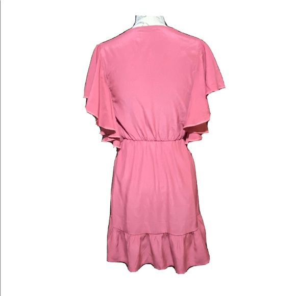 Shein Dress Ruffled Sleeve Elastic Waist Size XS Pink - Picture 3 of 5